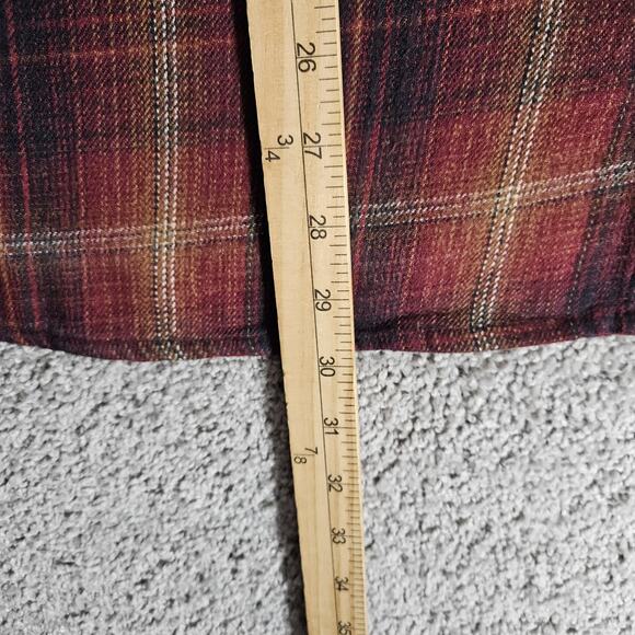 Ariat Shirt Mens 3XL Red Flannel Hiller Retro Fit Pearl Snap Plaid Western Work - Picture 11 of 13